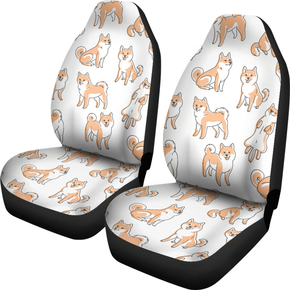 Shiba Inu Dog Pattern  Universal Fit Car Seat Covers