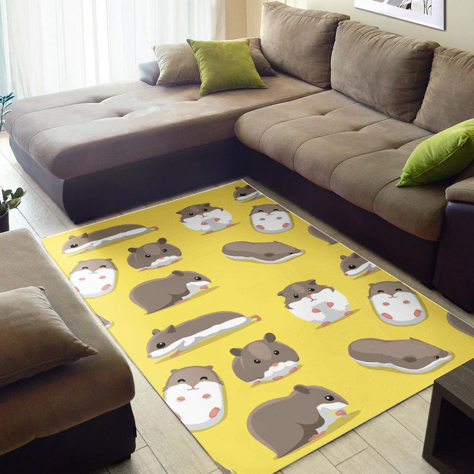 Cute Hamster Pattern Area Rug