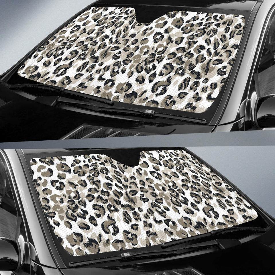 Leopard Skin Print Pattern Car Sun Shade