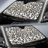 Leopard Skin Print Pattern Car Sun Shade