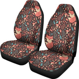 Fox Leaves Mushroom Pattern Universal Fit Car Seat Covers