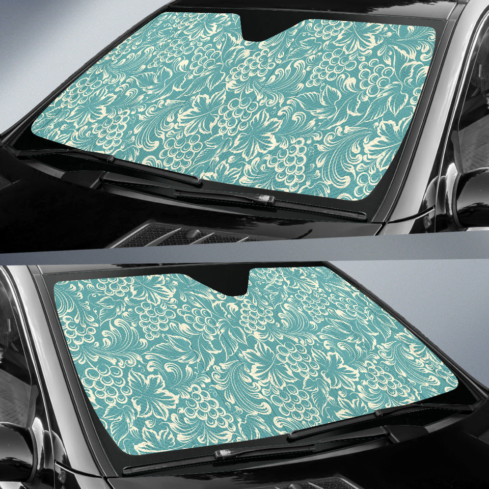 Classic Hand Drawn Grape Pattern Car Sun Shade