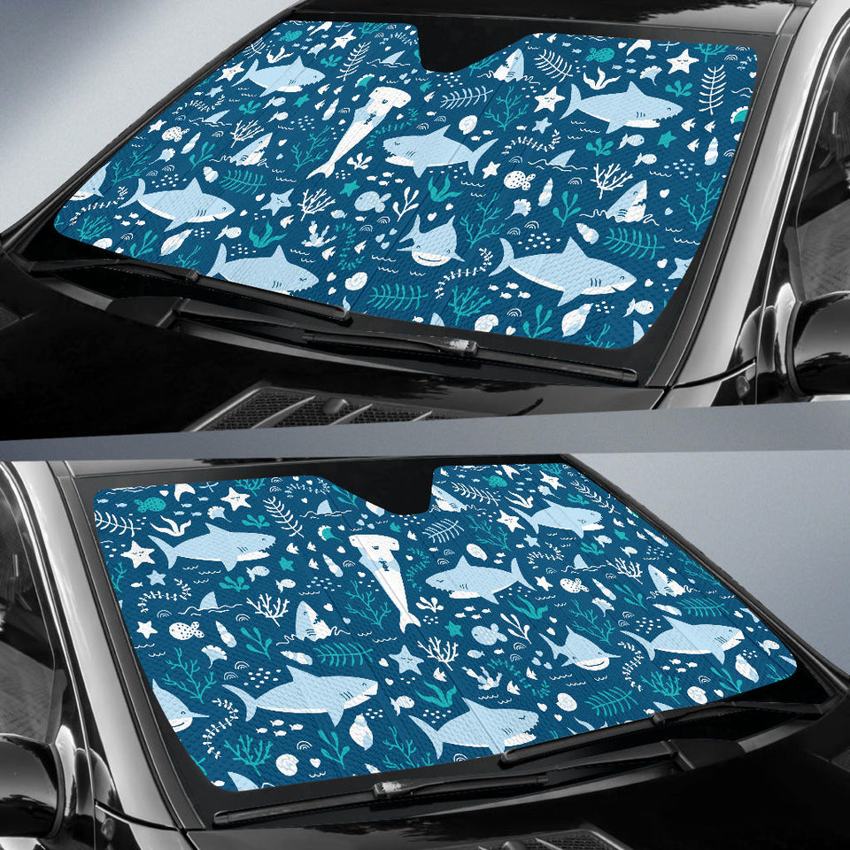 Cute Shark Pattern Car Sun Shade