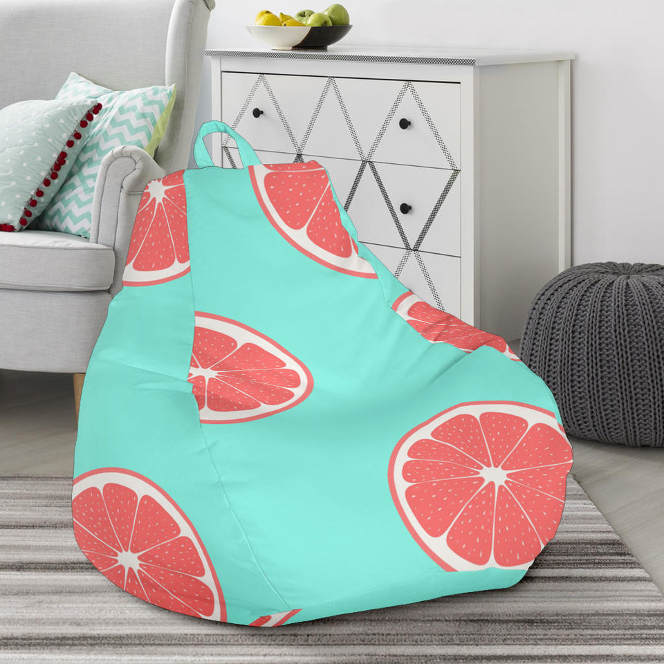 Grapefruit Green Background Bean Bag Cover
