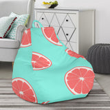 Grapefruit Green Background Bean Bag Cover