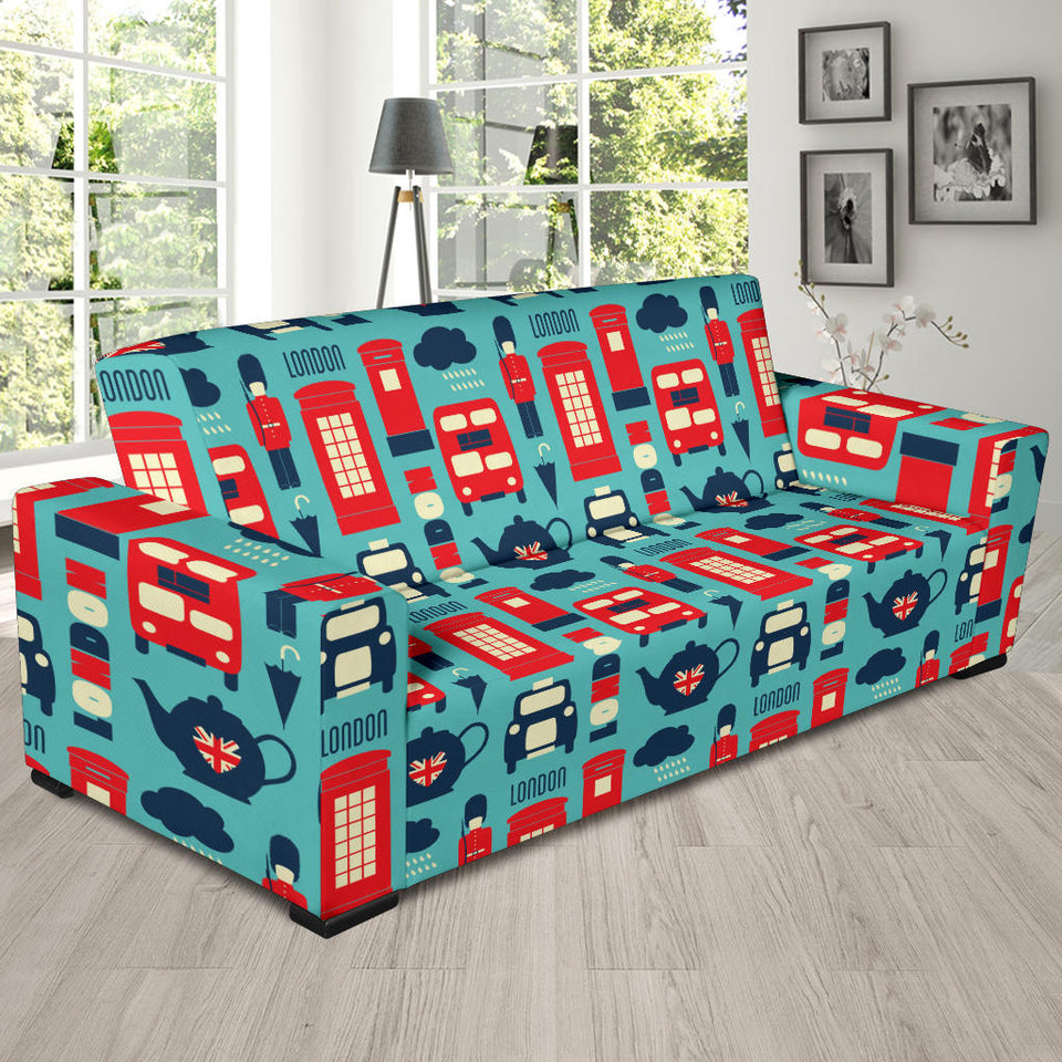 British Pattern Print Design 04 Sofa Slipcover