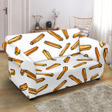 French Fries Potato Pattern Loveseat Couch Slipcover