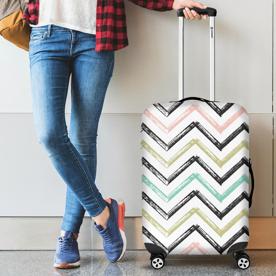 Zigzag  Chevron Paint Pattern Cabin Suitcases Luggages