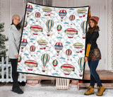 Hot Air Balloon Pattern Premium Quilt
