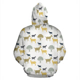 Silhouettes Of Goat And Tree Pattern Men Women Pullover Hoodie