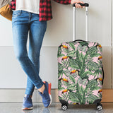 Toucan Tropical Green Jungle Palm Pattern Cabin Suitcases Luggages