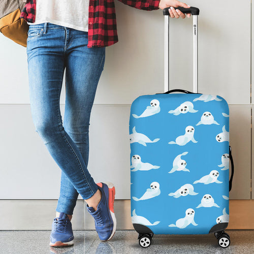Cute Sea Lion Seal Pattern Background Cabin Suitcases Luggages