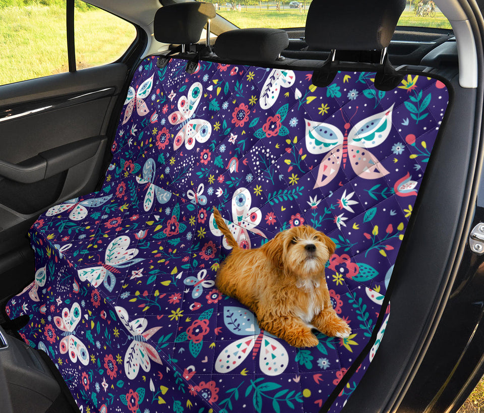 Colorful Butterfly Flower Pattern.Eps Dog Car Seat Covers