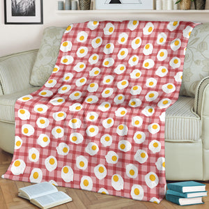 Fried Eggs Pattern Print Design 03 Premium Blanket
