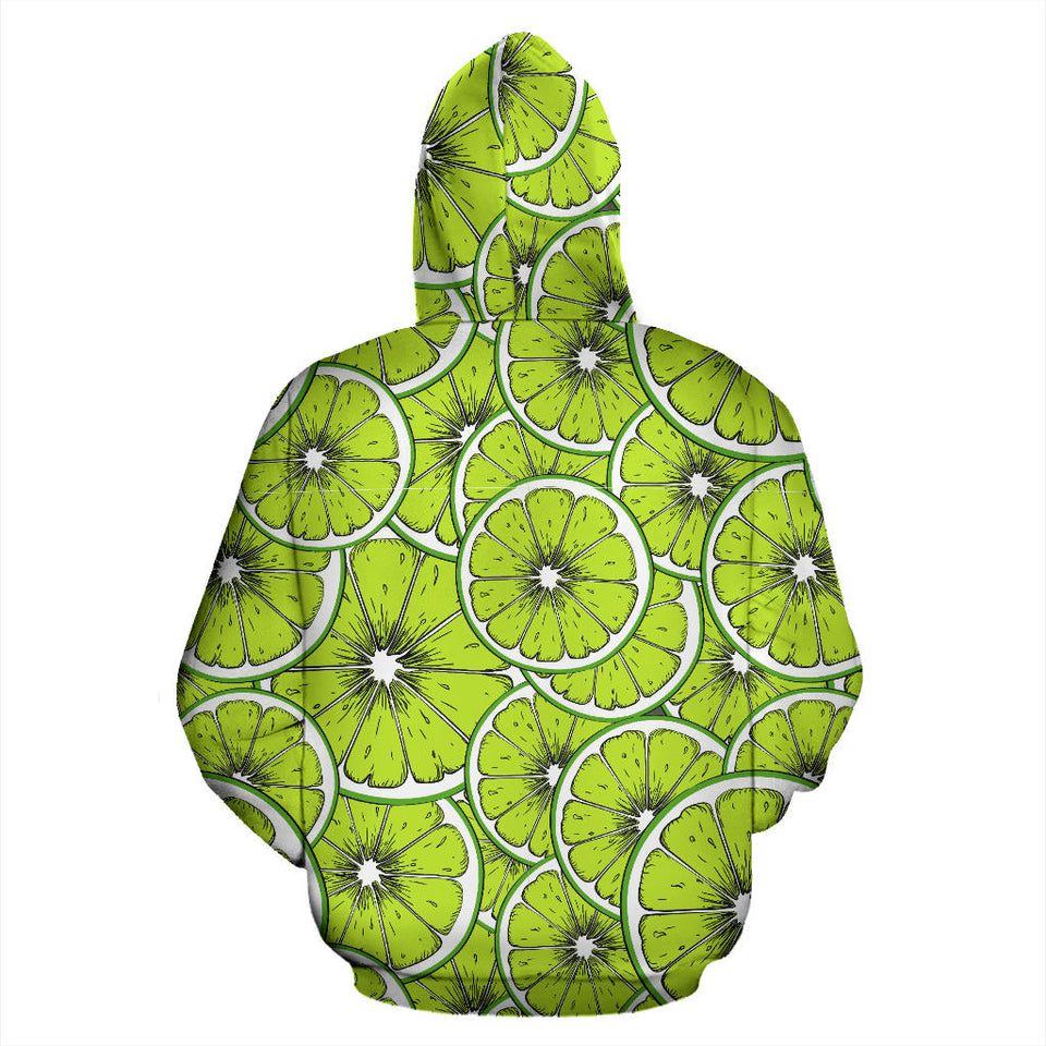 Slices Of Lime Design Pattern Men Women Pullover Hoodie