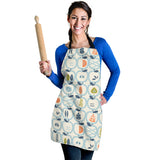 Apples Leaves Pattern Adjustable Apron