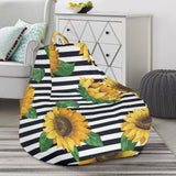 Sunflowers Ribbon Background Bean Bag Cover