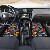 Camper Van Pattern Print Design 05 Front and Back Car Mats