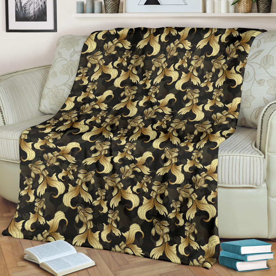 Goldfish Pattern Print Design 01 Premium Blanket