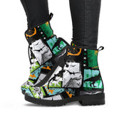 Dinosaurs Print Pattern Leather Boots