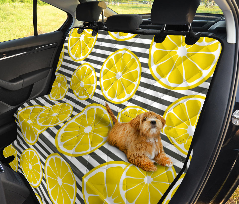 Slice Of Lemon Design Pattern Dog Car Seat Covers