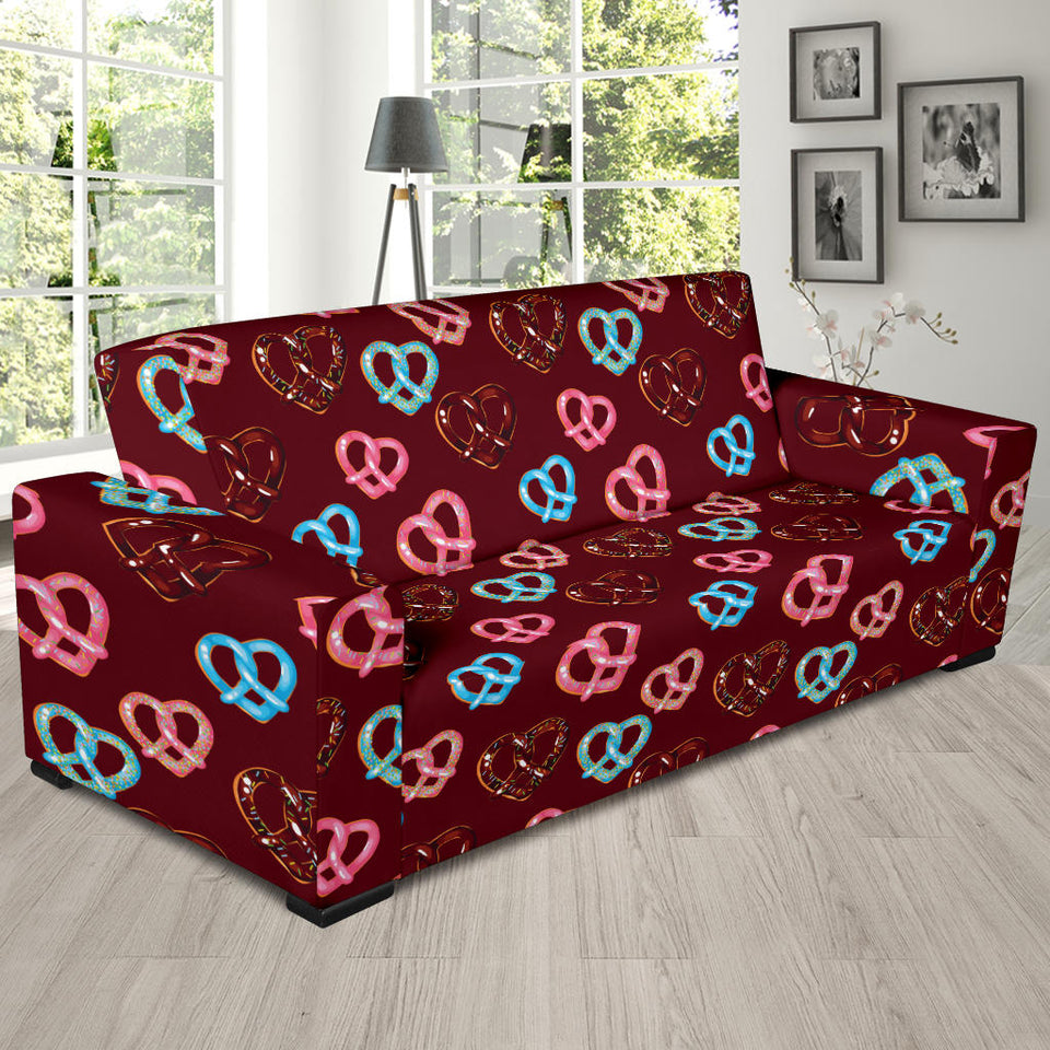 Pretzels Pattern Print Design 05  Sofa Slipcover