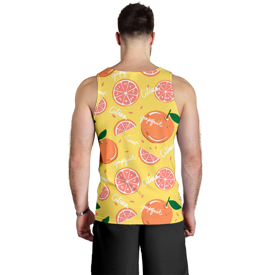 Grapefruit yellow background Men Tank Top
