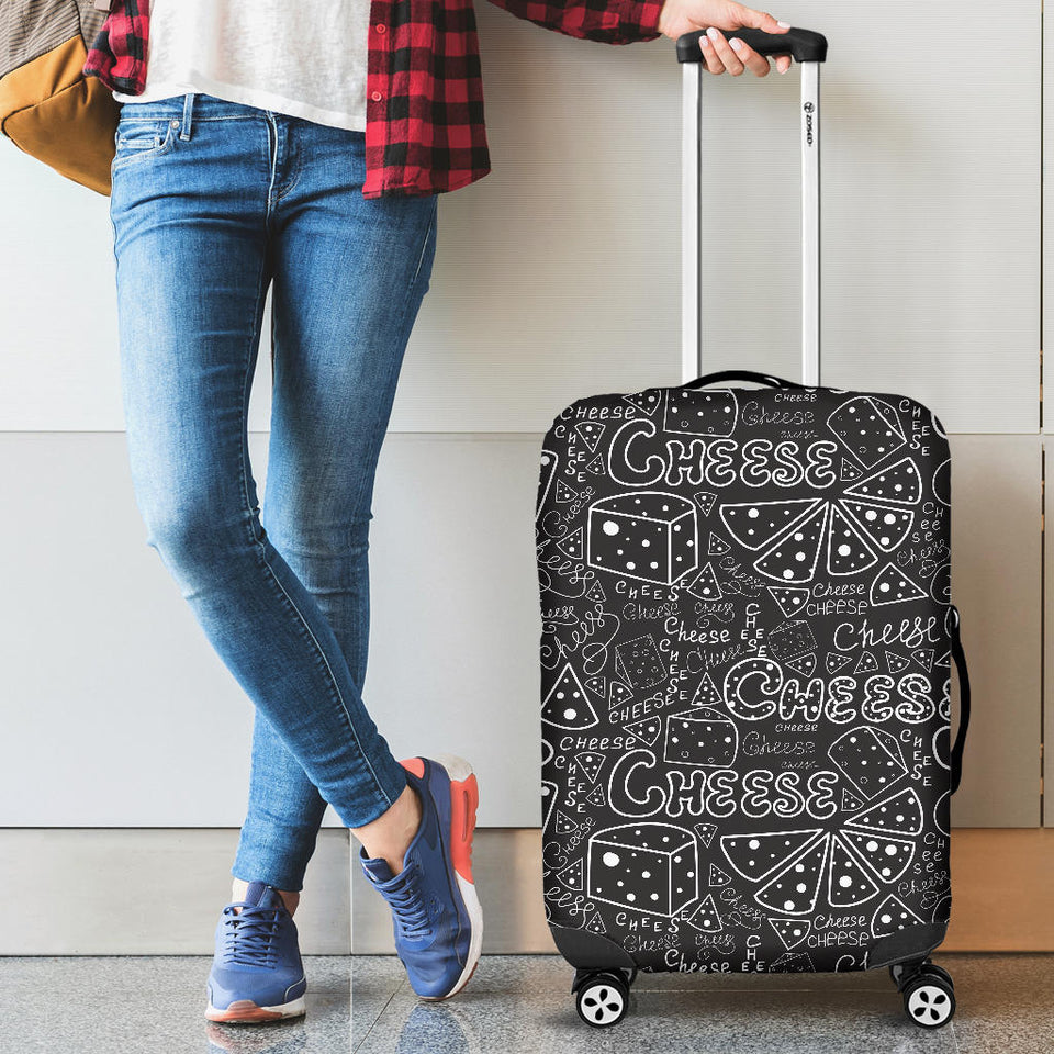 Handwritten Cheese Pattern Luggage Covers