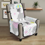 Cute elephant mouse pattern Chair Cover Protector