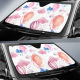 Watercolor Air Balloon Cloud Pattern Car Sun Shade