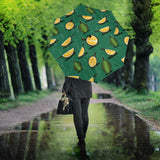 Durian Pattern Green Background Umbrella
