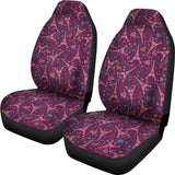 Eiffel Tower Heart Pattern Print Design 04 Universal Fit Car Seat Covers
