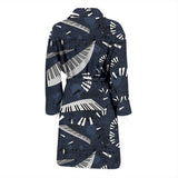 Piano Pattern Print Design 02 Men's Bathrobe
