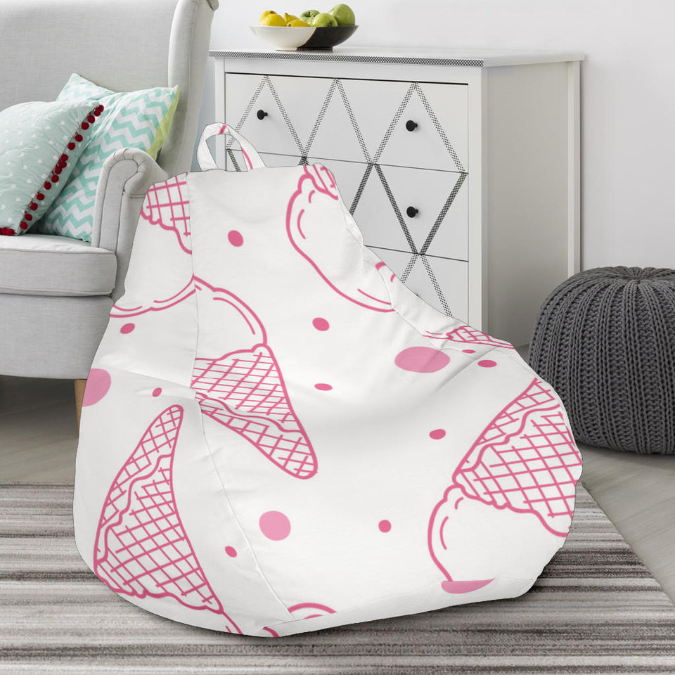Hand Drawn Ice Cream Pattern Bean Bag Cover