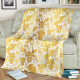 Gold Grape Pattern Premium Blanket