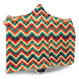 Zigzag  Chevron Colorful Pattern Hooded Blanket