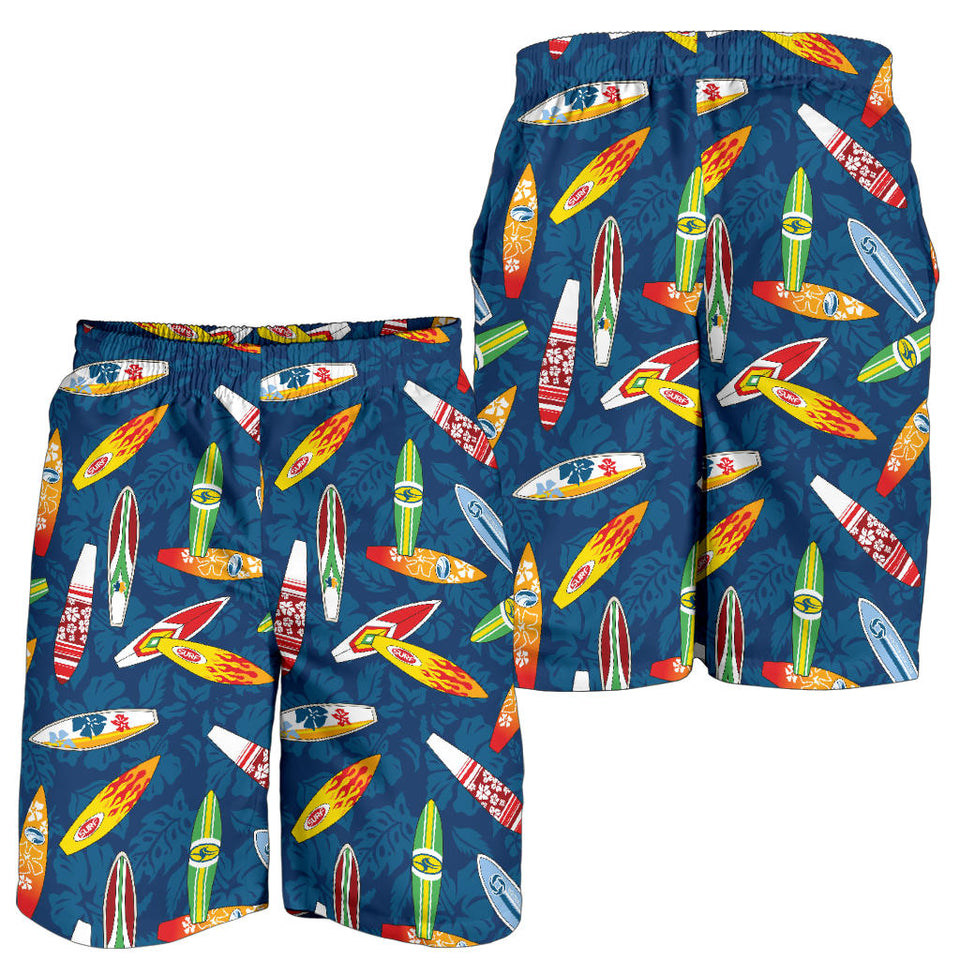 Surfboard Pattern Print Design 01 Men Shorts