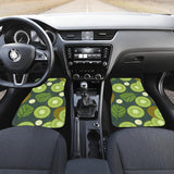 Whole Sliced Kiwi Leave And Flower Front And Back Car Mats