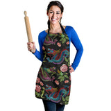 Dragons Flower Pattern Adjustable Apron