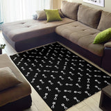Engine Piston Black Theme Pattern Print Design 03 Area Rug