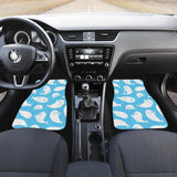 Cute White Sea Lion Seals Pattern Front And Back Car Mats