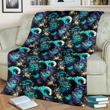 Dragon Sea Wave Pattern Premium Blanket