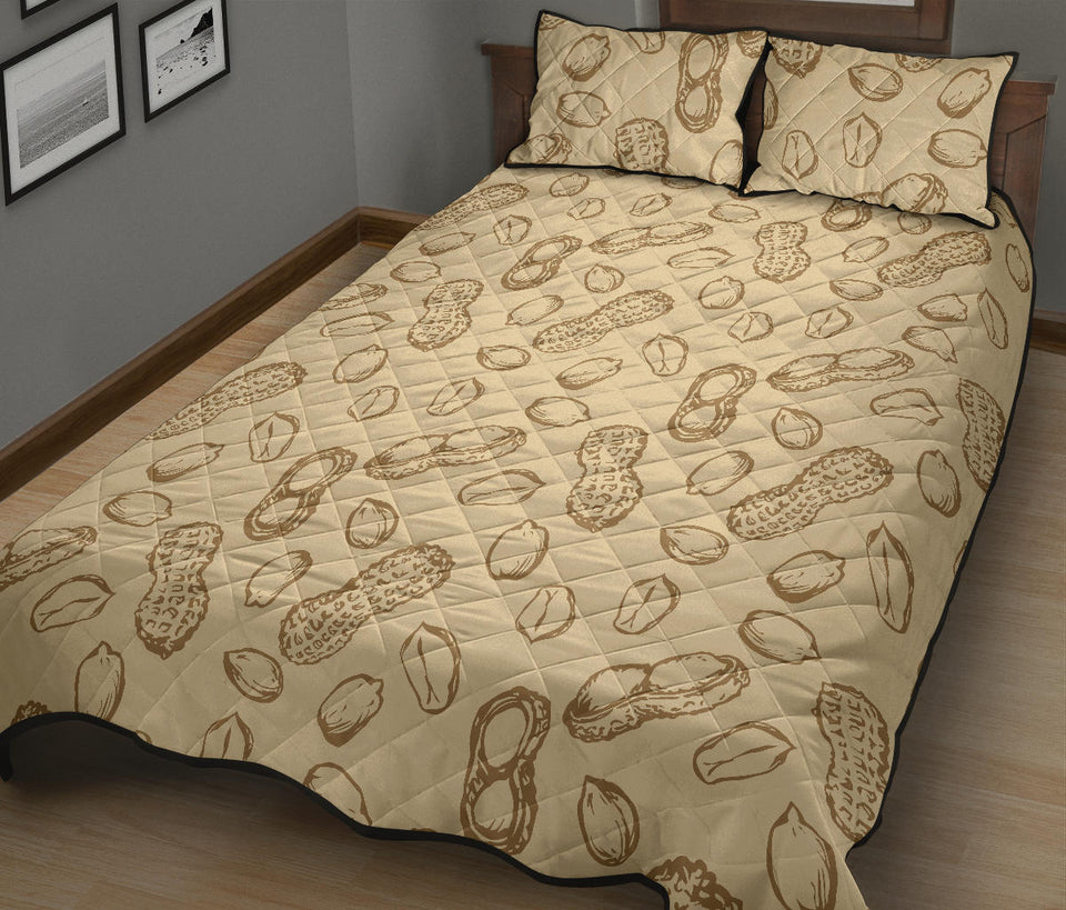 hand drawn peanuts pattern Quilt Bed Set