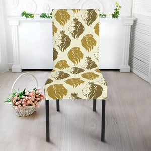 Lion Pattern Print Design 02 Dining Chair Slipcover