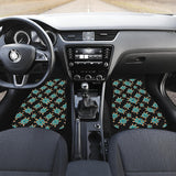 Sea Turtle Blue Stone Pattern Front Car Mats