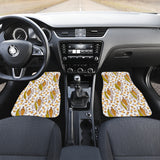 Corn Pattern Print Design 02 Front and Back Car Mats