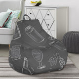 Beer Hand Drawn Pattern Bean Bag Cover