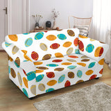 Colorful American Football Ball Pattern Loveseat Couch Slipcover