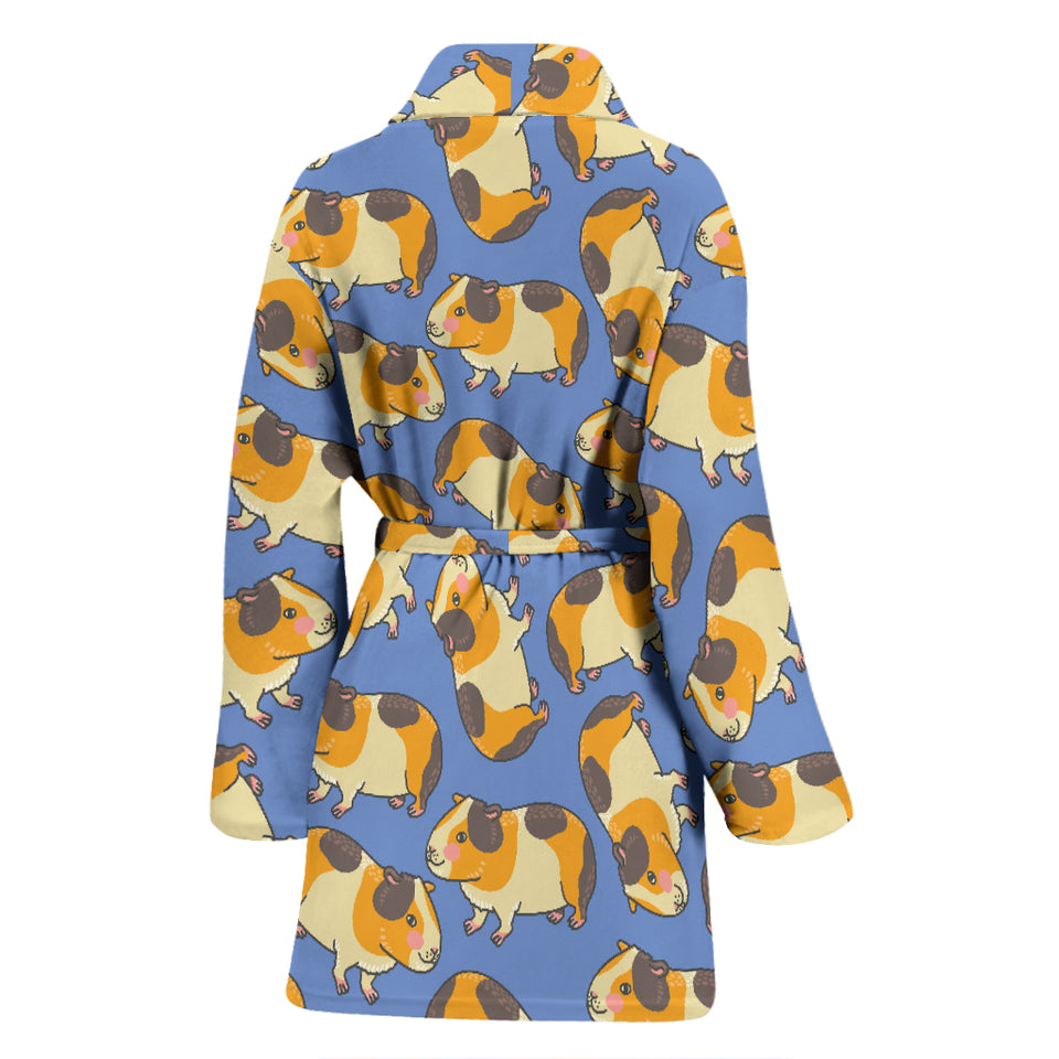 Guinea Pig Pattern Print Design 02 Women's Bathrobe