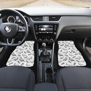 Pigeon Pattern Print Design 05 Front and Back Car Mats